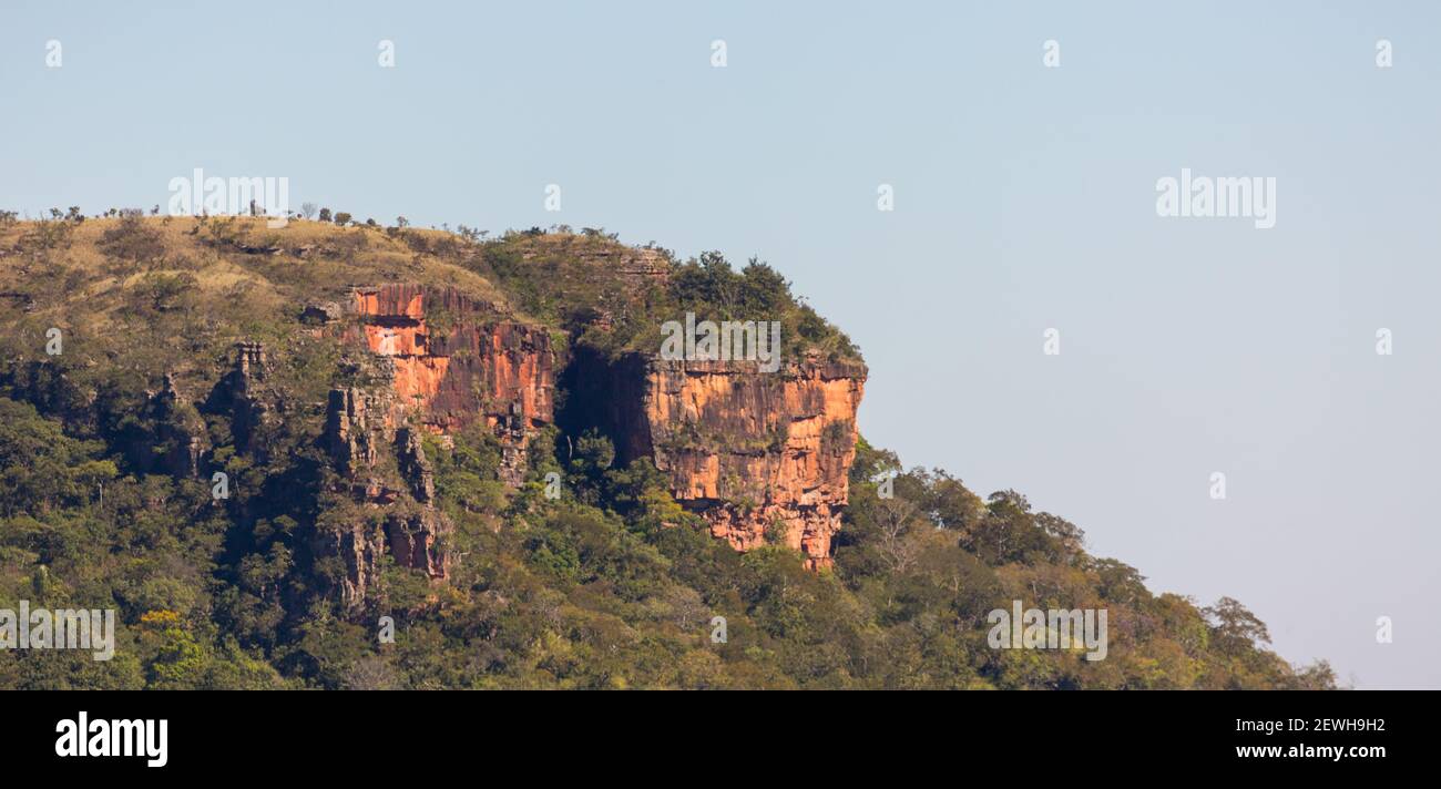 Some rock outcrops in the Chapada dos Guimaraes Nationalpark in Mato Grosso, Brazil Stock Photo
