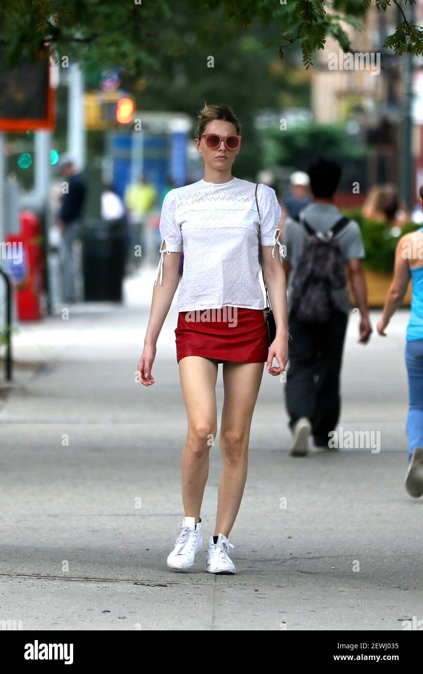 Transgender model Andreja Pejic is seeing walking in the East Village