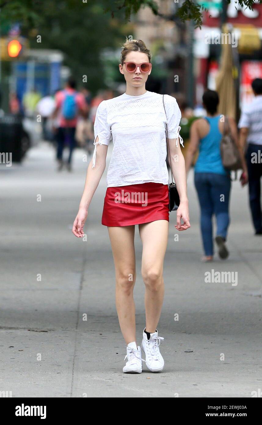Transgender model Andreja Pejic is seeing walking in the East Village