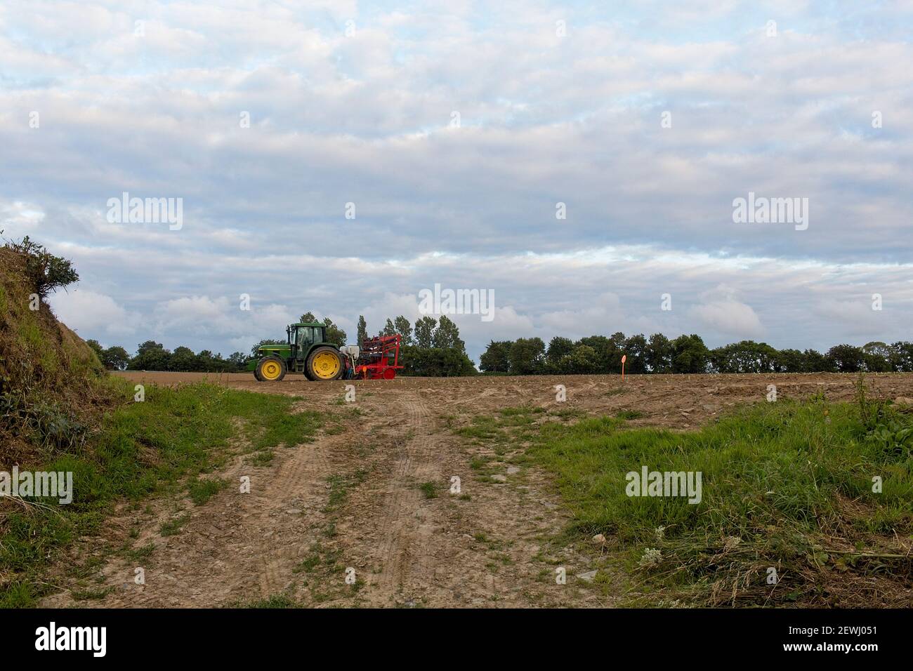 tractor on the field Stock Photo - Alamy
