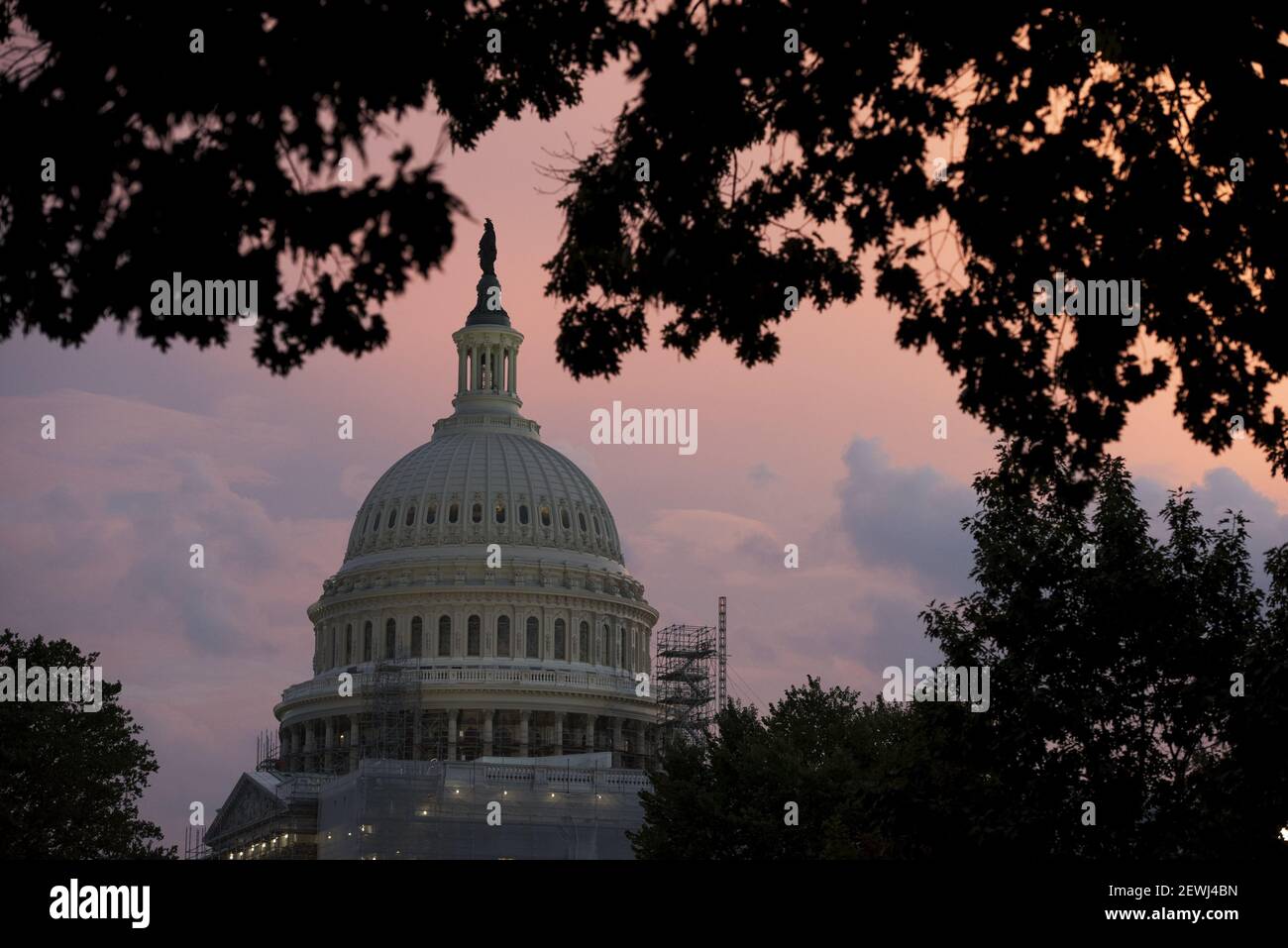 The U.S. Capitol is pictured from Delaware Avenue, NE, August 31, 2016. (Photo By Tom Williams/CQ Roll Call) *** Please Use Credit from Credit Field *** Stock Photo