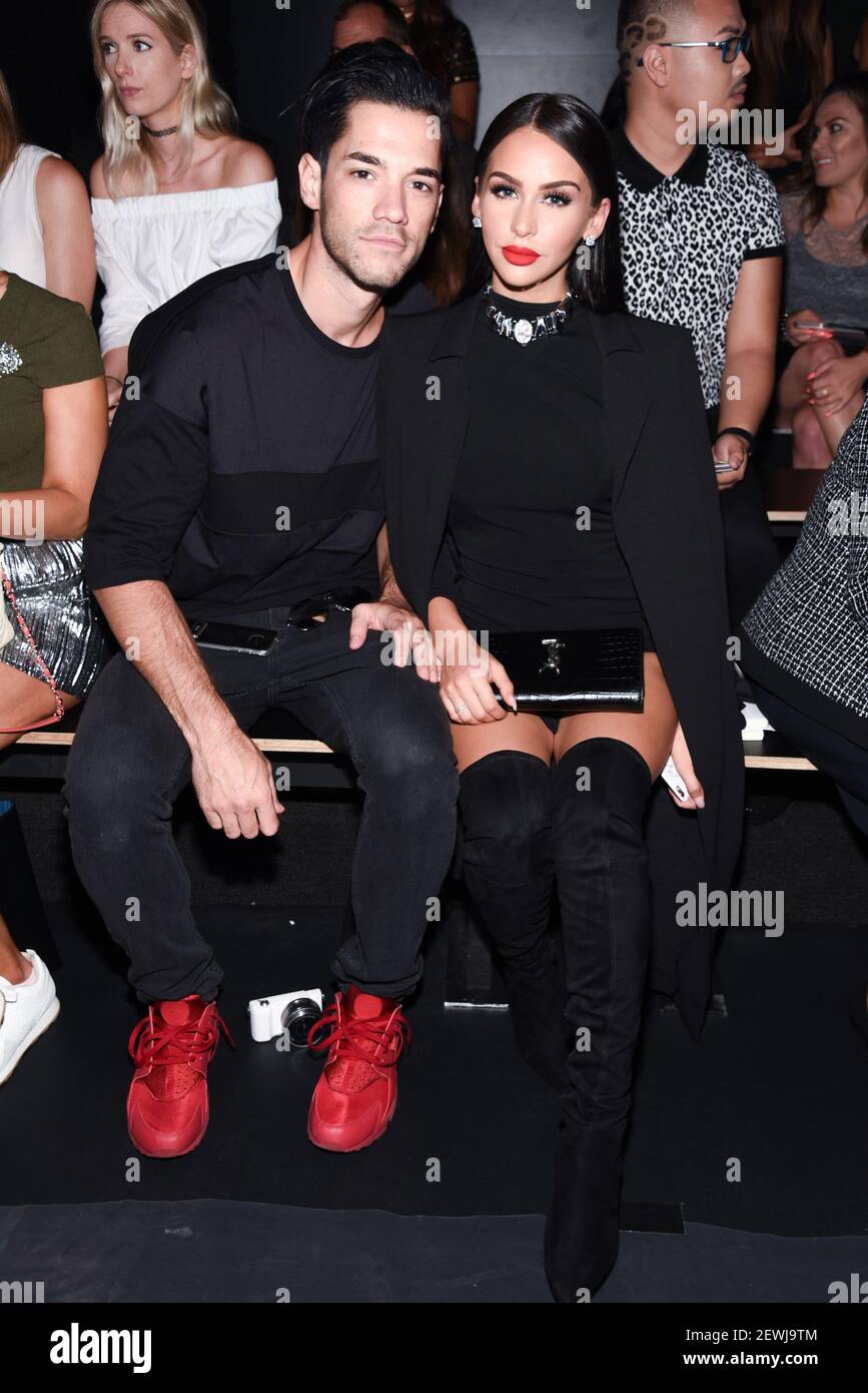 Guest and Carli Bybel attend NY: Front Row Michael Costello S/S 2017 on  September 08,