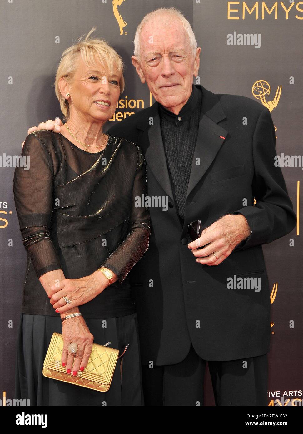 (L-R) Catherine von Sydow and Max von Sydow arrives at the 2016 ...