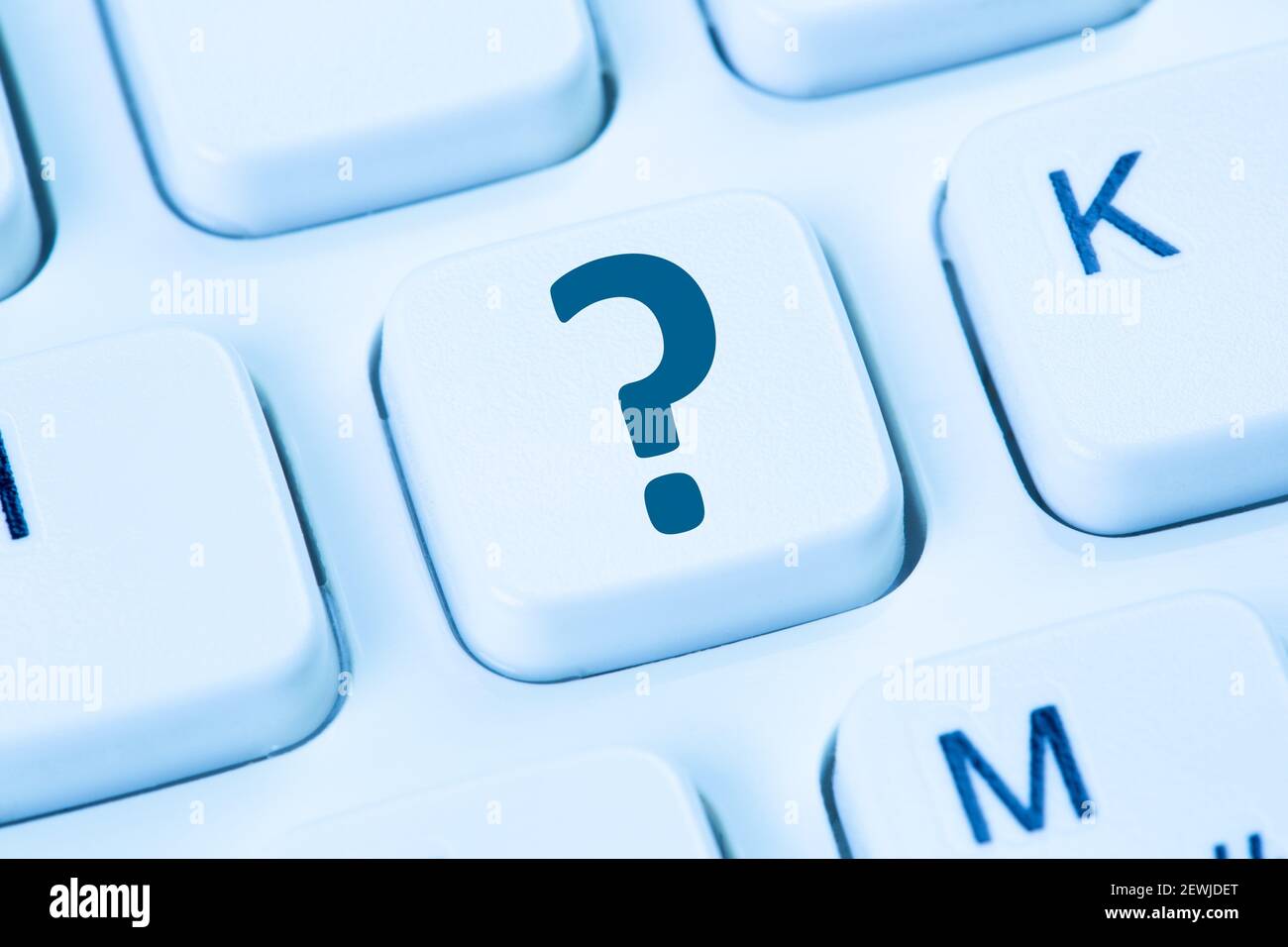 Question mark help computer keyboard ask asking solution FAQ symbol problem Stock Photo Alamy