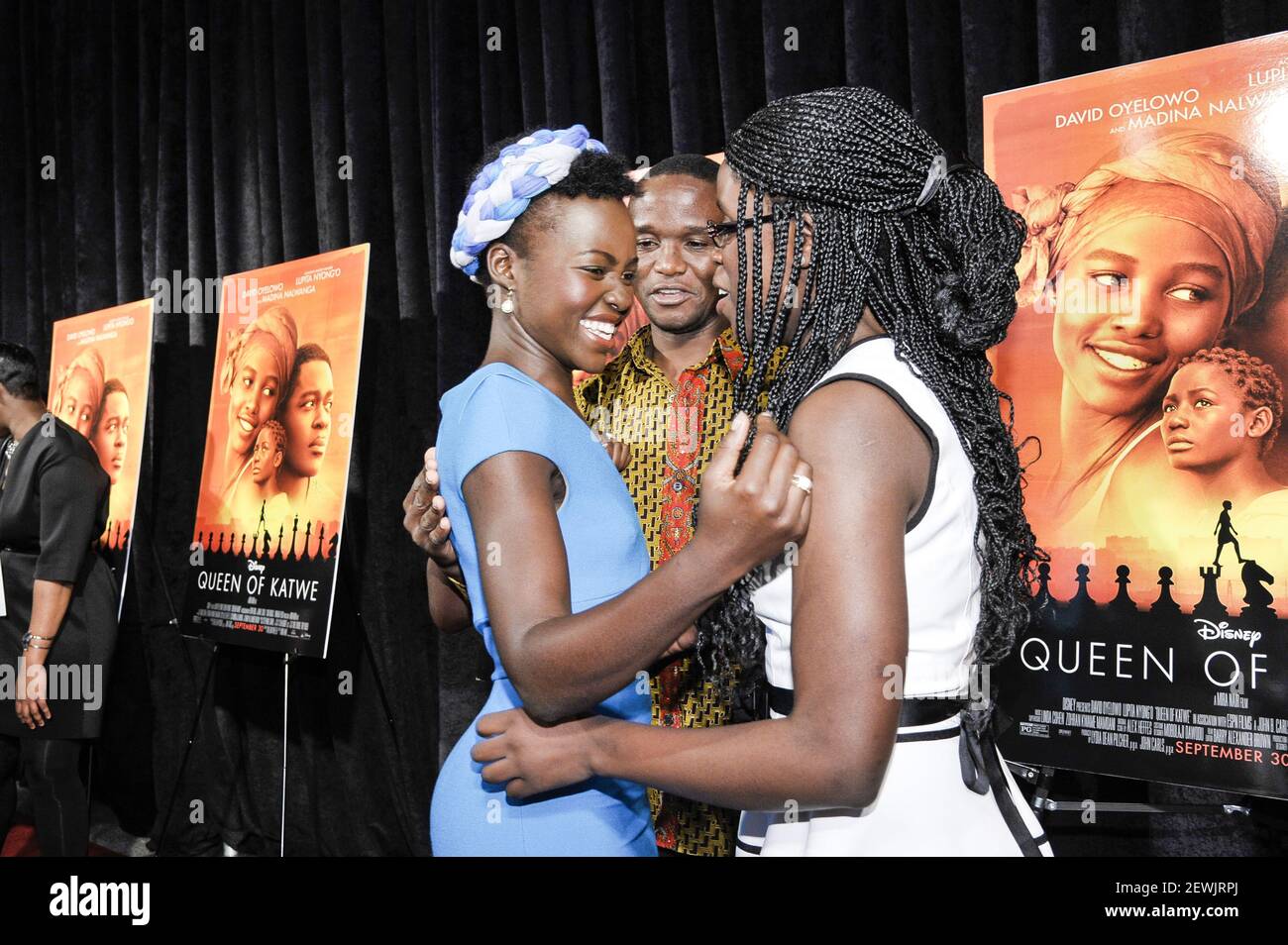 Robert Katende, Lupita Nyong'o and Phiona Mutesi attends a special