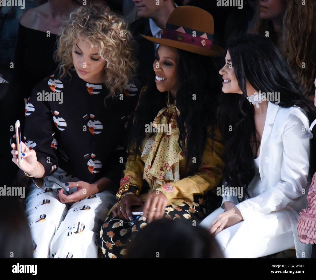 Jasmine Sanders, June Ambrose and Symon attend NY Front Row Bibhu