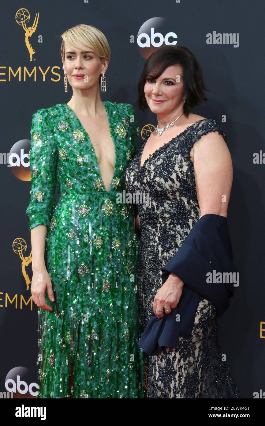 Sarah Paulson, Marcia Clark at the 2016 Primetime Emmy Awards