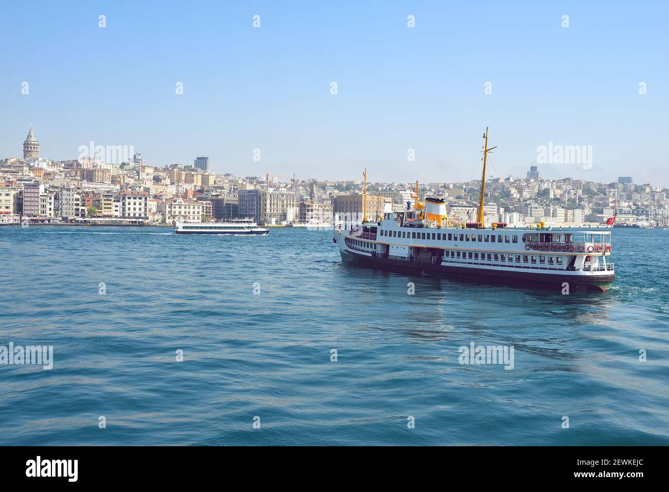 The passenger ship is on the Bosphorus in Istanbul Stock Photo - Alamy