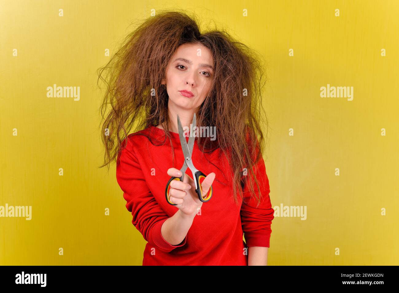 Bad haircut girl hi-res stock photography and images - Alamy