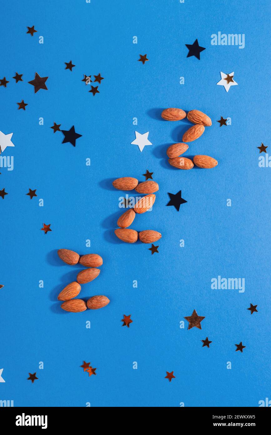 Zshaped almonds as a product to restore healthy sleep and treat