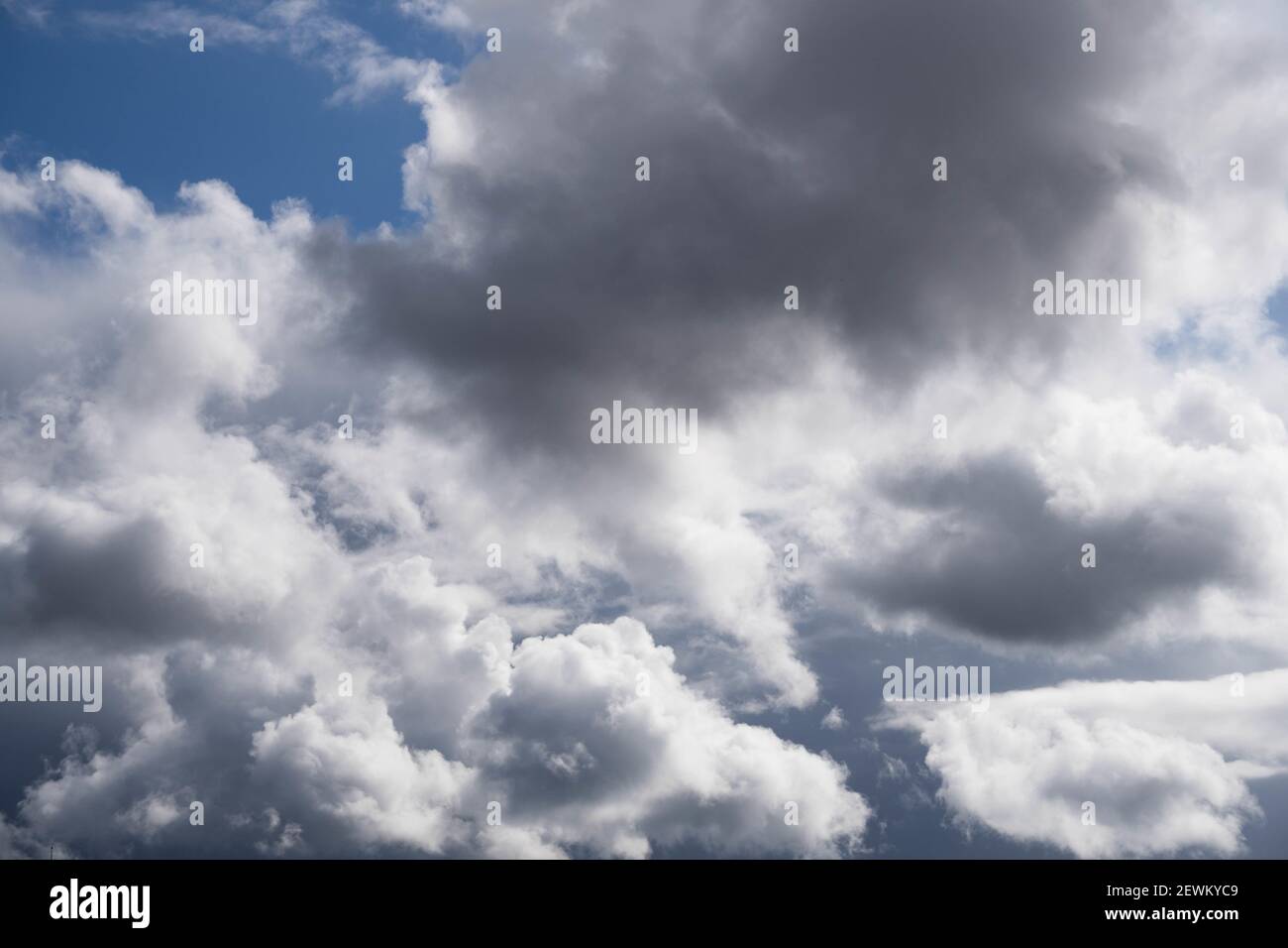 The white clouds in the blue sky during daytime Stock Photo - Alamy