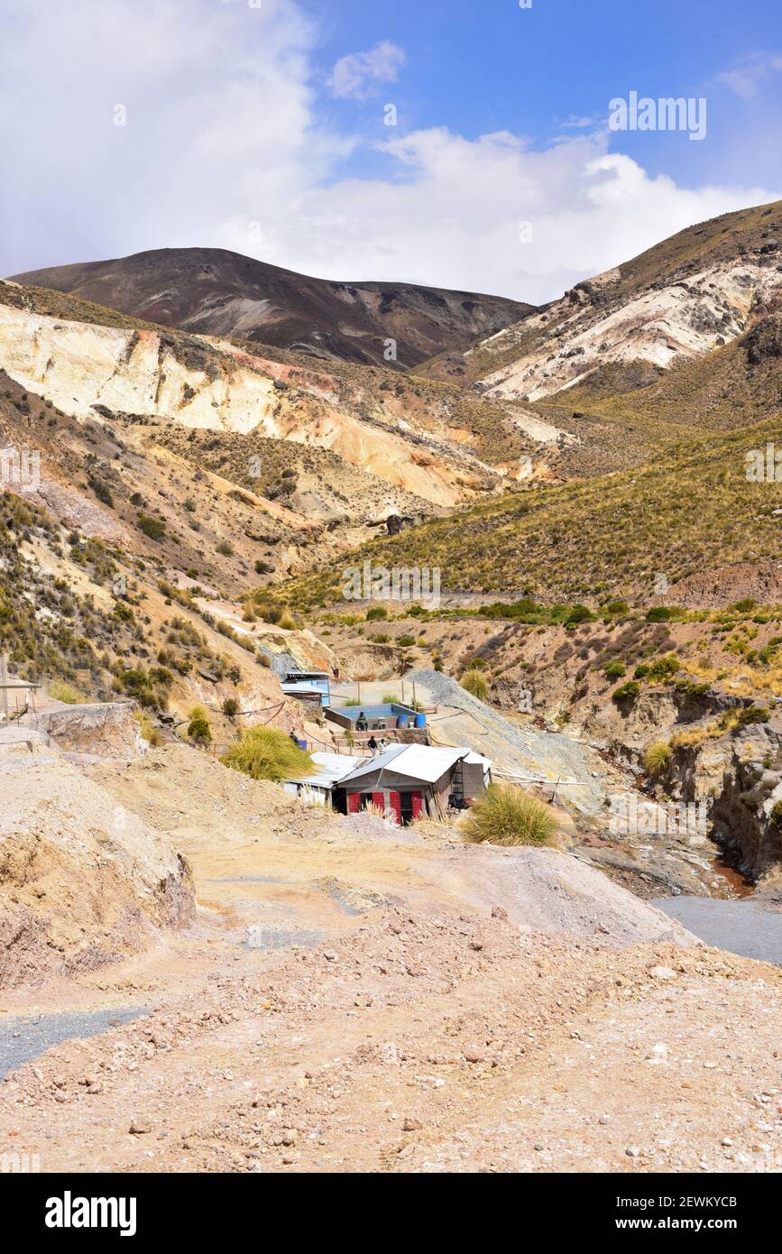 Termas Jurasi (Jurasi hot springs). Putre, Norte Grande de Chile. Stock Photo