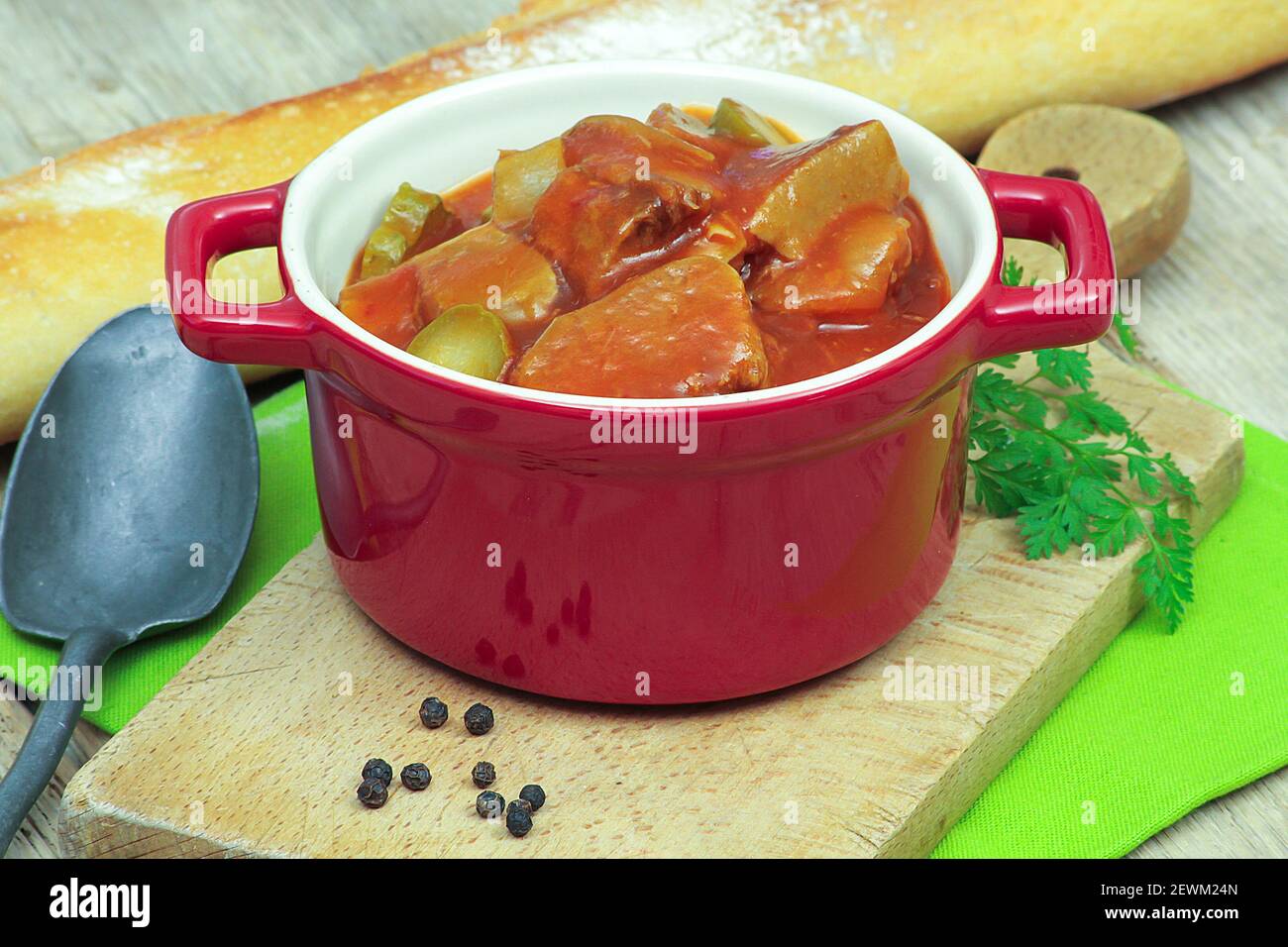 beef tongue in tomato sauce Stock Photo Alamy