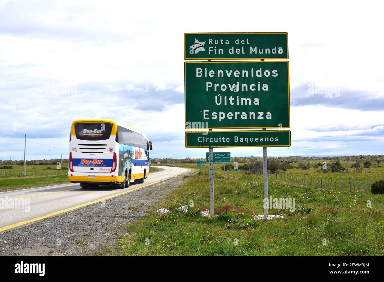 Ruta del Fin del Mundo, Provincia de Ultima Esperanza. Chile. Stock Photo