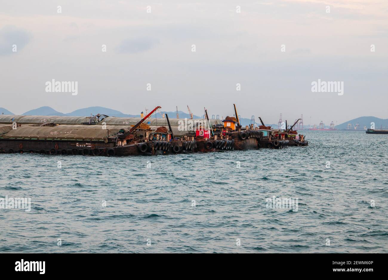 A container ship in the Gulf of Thailand Stock Photo - Alamy