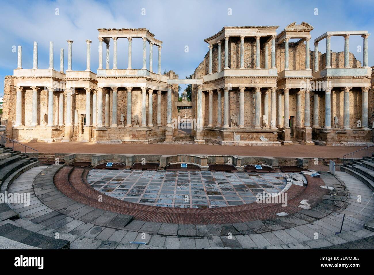 Europe, Spain, Badajoz, Merida, The Ancient Roman Theatre (Teatro Romano de  Mérida Stock Photo - Alamy