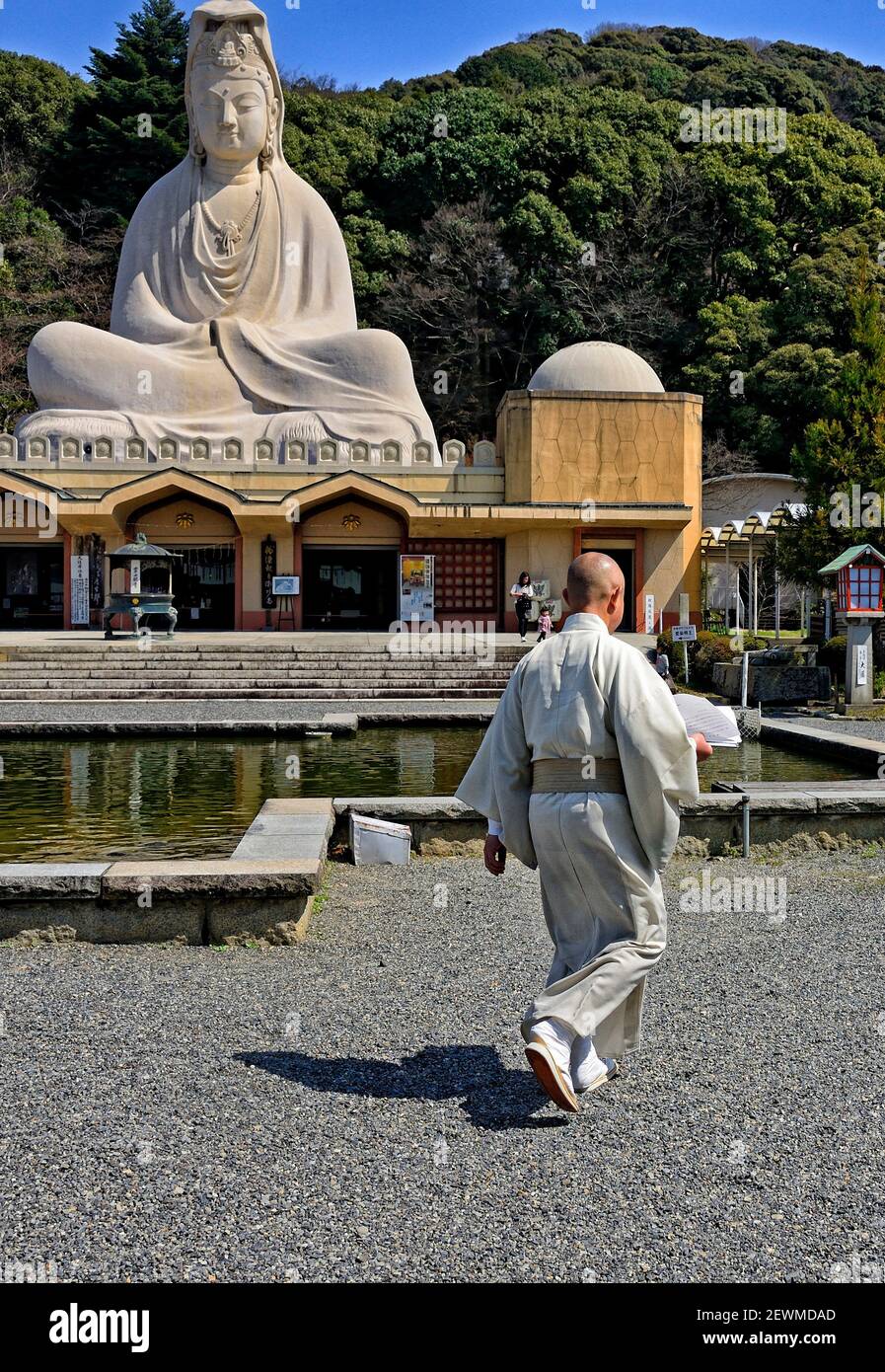 Ryozen Kannon is a war memorial commemorating the War dead of the Pacific war located in Eastern Kyoto. Statue of the Bodhisattva Avalokitesvara Stock Photo