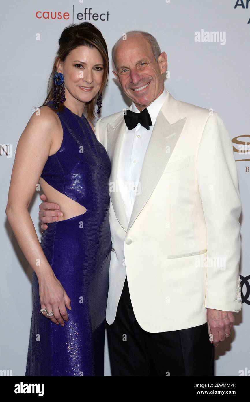 (L-R Lizzie Tisch and Jonathan Tisch attend the Elton John Aids ...