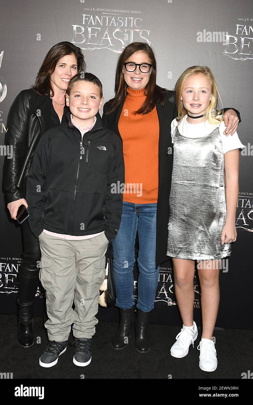 Maura Tierney and nephew and niece attend the "Fantastic Beasts and