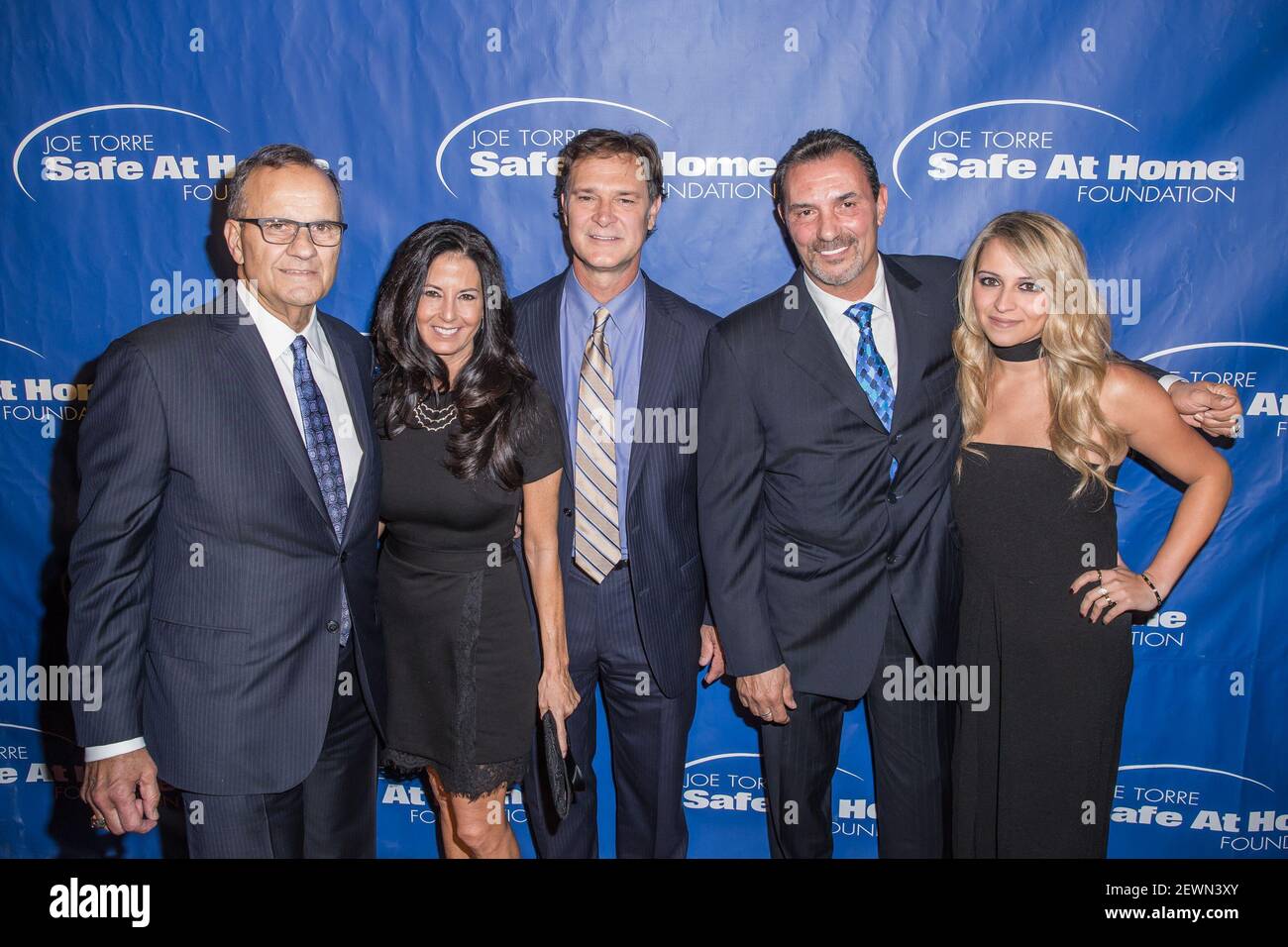 Joe Torre, Don and Lori Mattingly, Lee Mazzilli and daughter Lacey