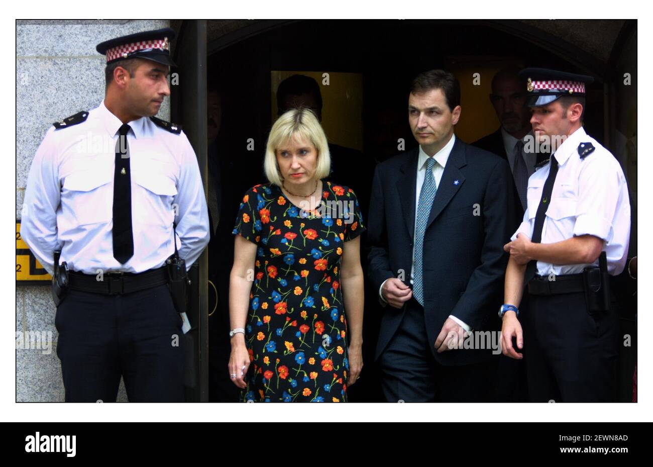 Alan Farthing and Jenny Higham leave  after hearing the guilty verdict at the Old Bailey. Stock Photo