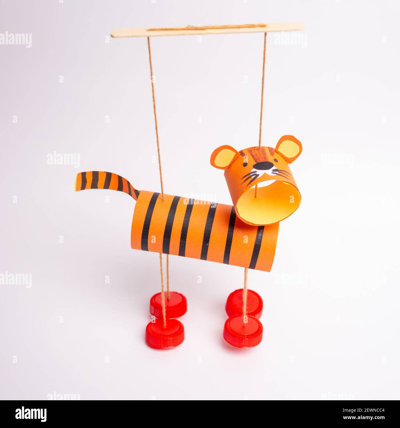 easy activity to do, tiger toilet paper roll craft for kid and 