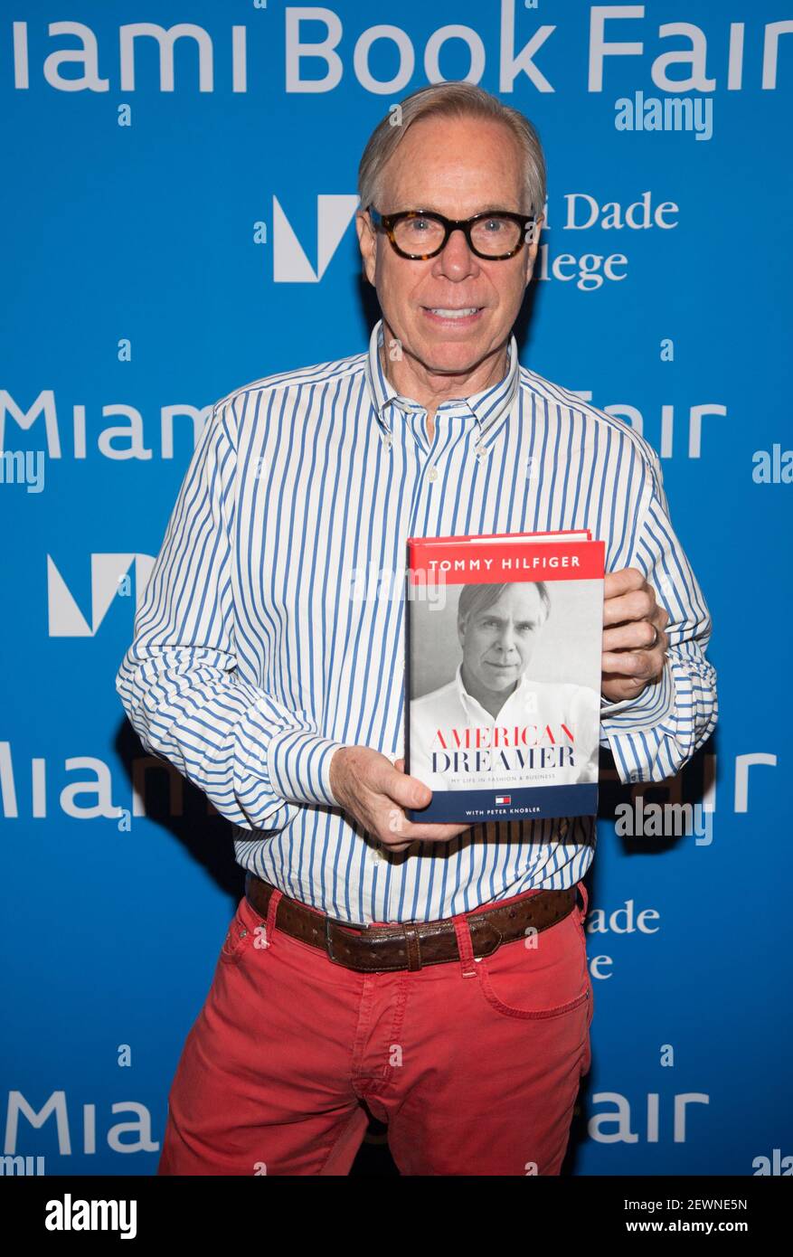 kursiv Nemlig Havslug Tommy Hilfiger is seen during Tommy Hilfiger book presentation American  Dreamer: My Live in Fashion & Business at the Miami Book Fair on November  20, 2016 in Miami, Florida Stock Photo - Alamy