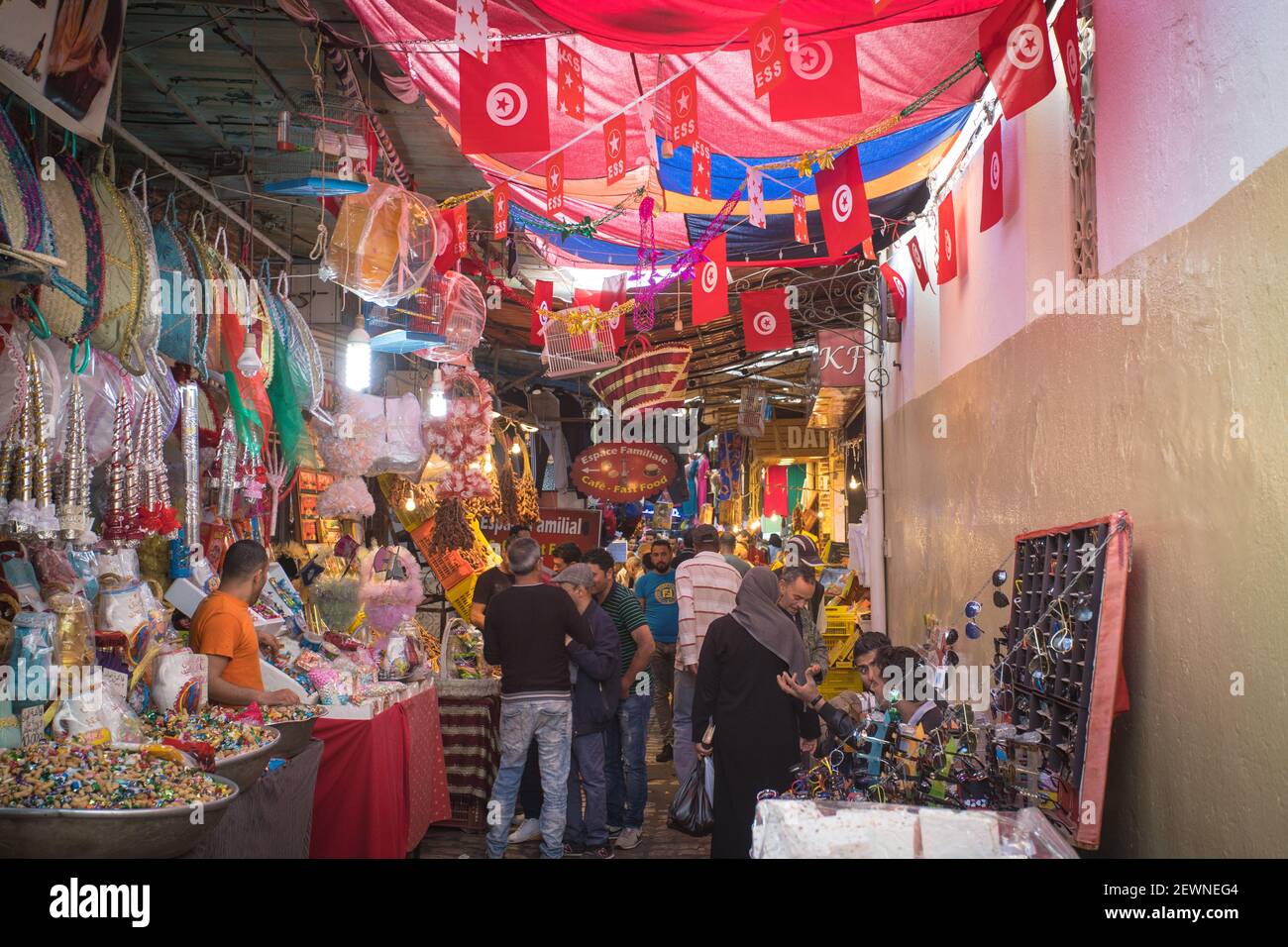 souk of the city of Sousse Stock Photo