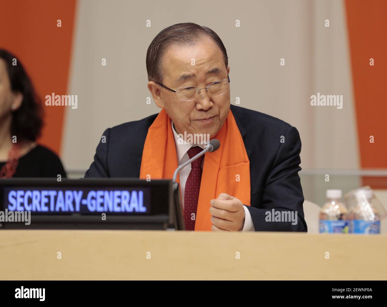 United Nations, New York, USA, November 21 2016 - Secretary General Ban ...