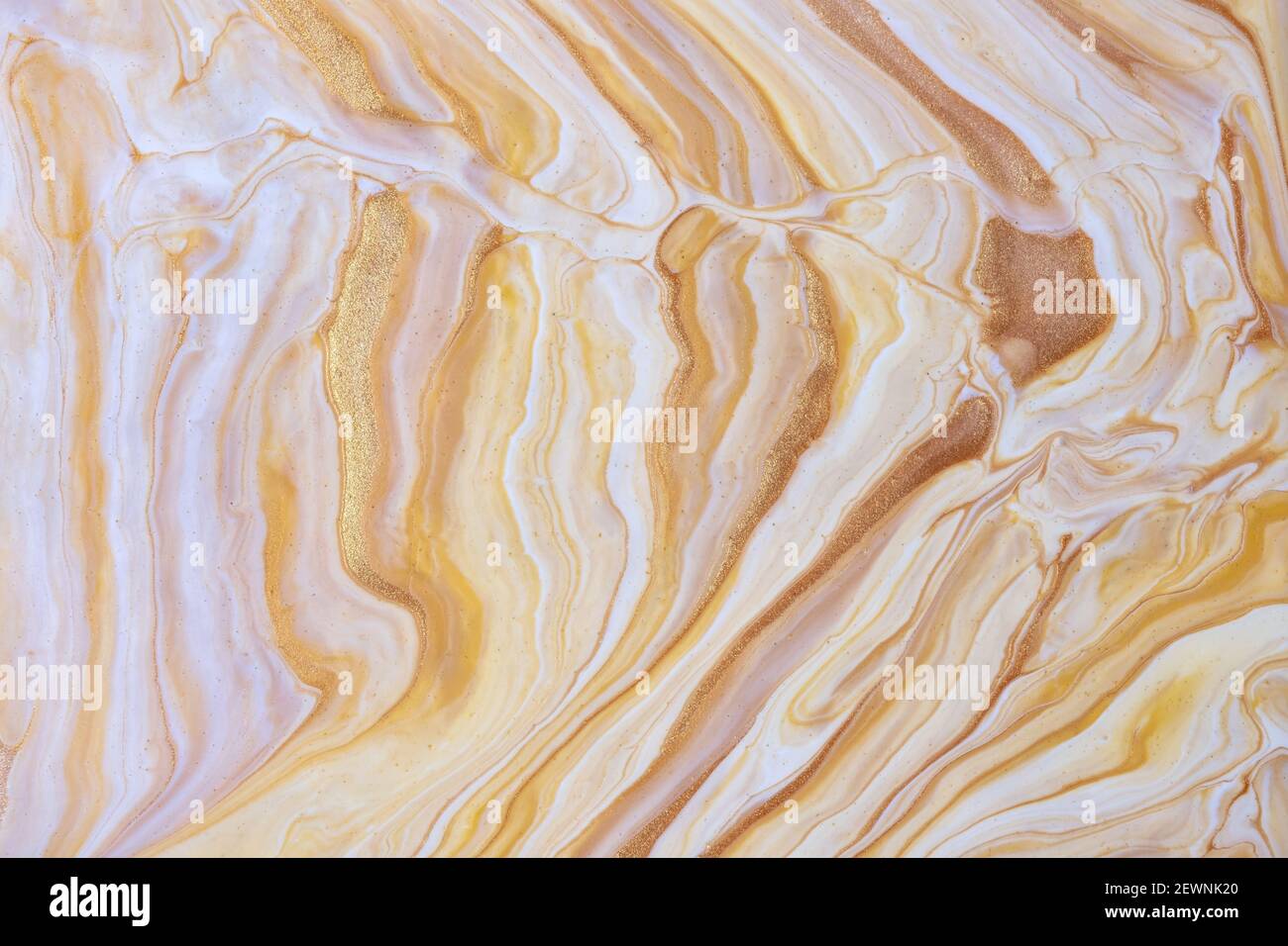 pic How To Marble With Acrylic Paint On Canvas https www alamy com abstract fluid art background light beige and golden glitter colors liquid marble acrylic painting on canvas with white gradient and splash waterco image411680808 html