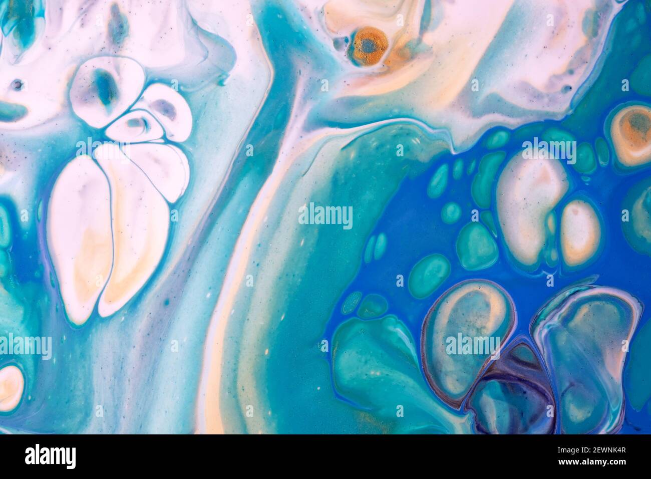 Abstract fluid art background light blue and white colors. Liquid ...