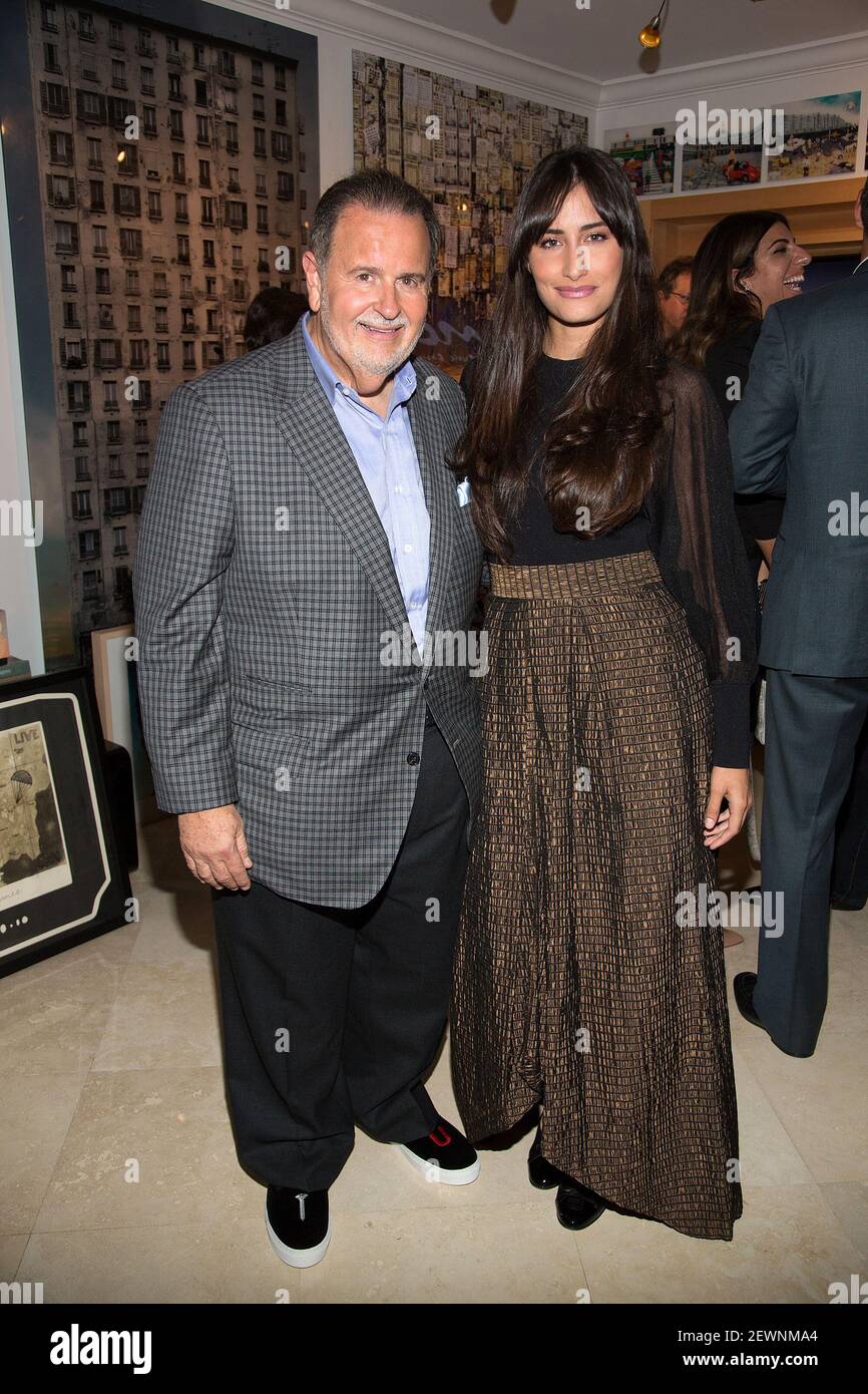MIAMI, FLORIDA - NOVEMBER 28: Raul De Molina and artist Rachel Valdes are  seen during 15th Art Basel Miami Beach cocktail party hosted by Mily, Raul  and Mia De Molina on November