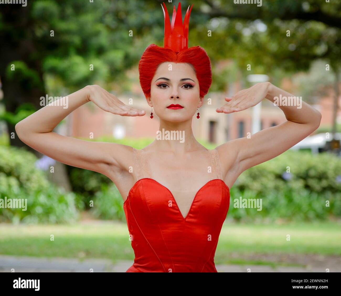 Valerie Tereshchenko as Queen of Hearts previews the Australian Ballet's  production of Christopher Wheeldon's Alice's Adventures In Wonderland at  Hyde Park on November 29, 2016 in Sydney, Australia (Photo by Hugh  Peterswald) ***