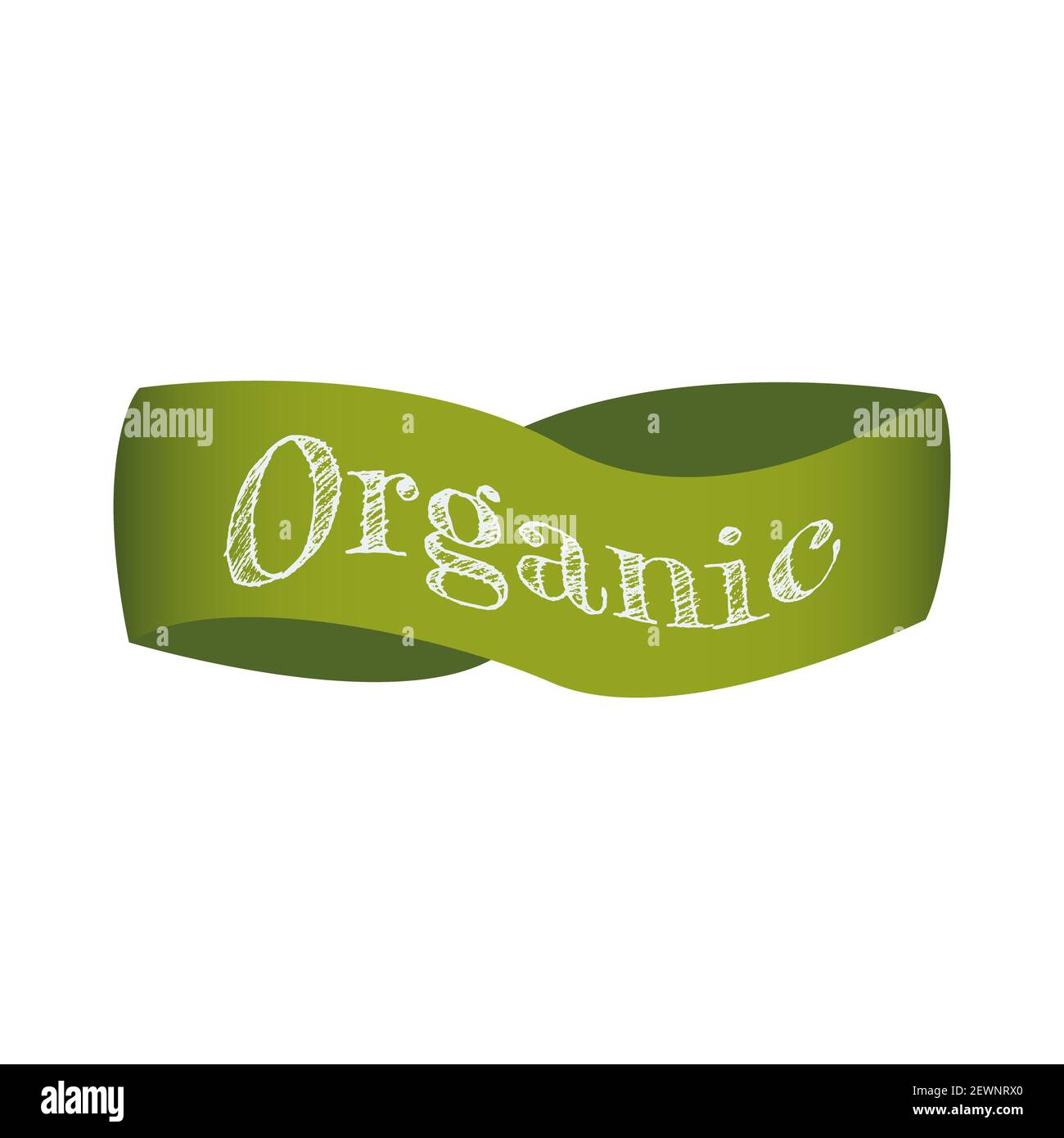 Leaf logo organic Label eco icon vector isolated background. Stock Photo