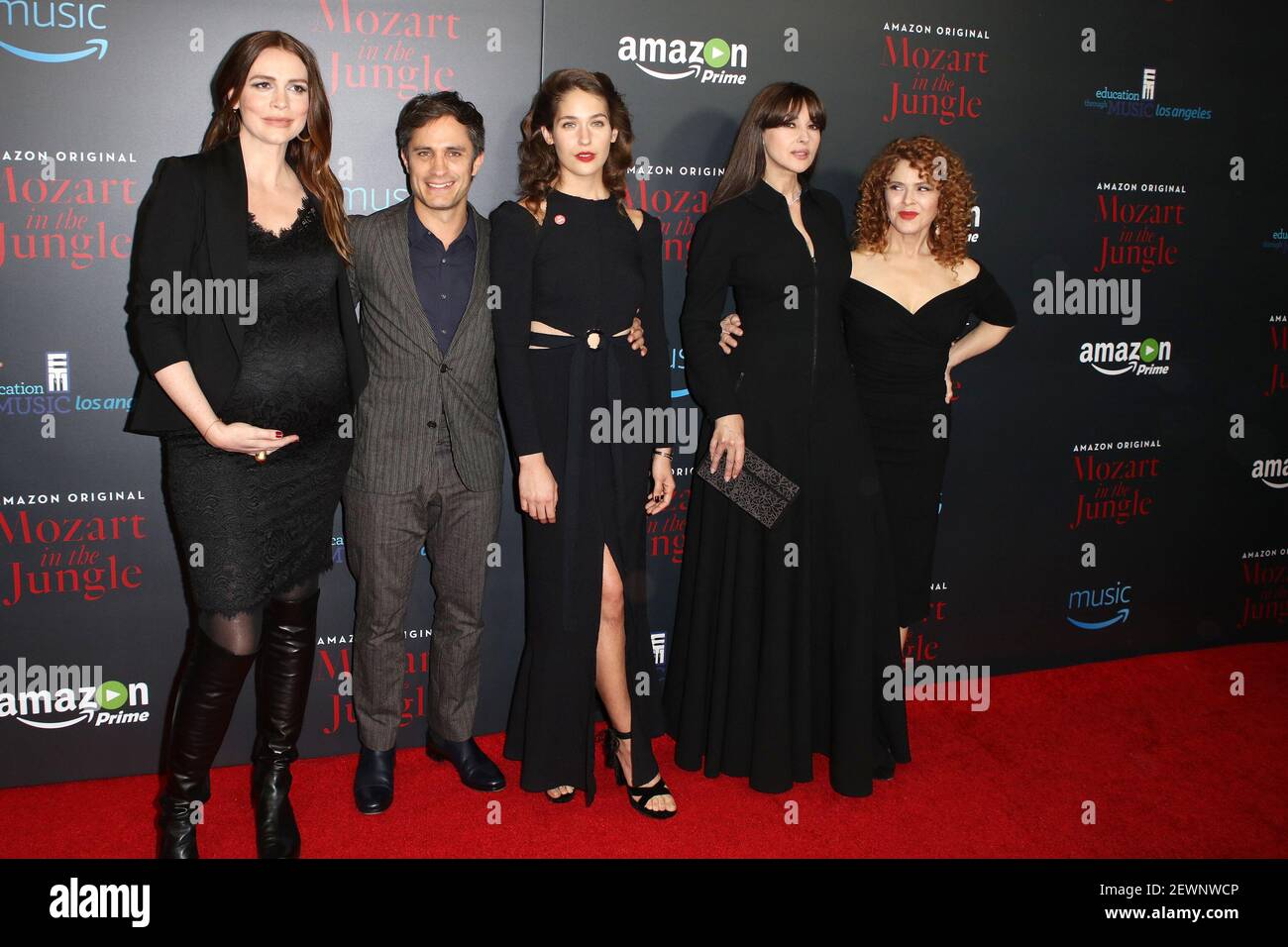 Saffron Burrows, Gael Garcia Bernal, Lola Kirke, Monica Bellucci,  Bernadette Peters attend the special screening of Amazon Prime Presents  Mozart In The Jungle held at the The Grove on December 01, 2016