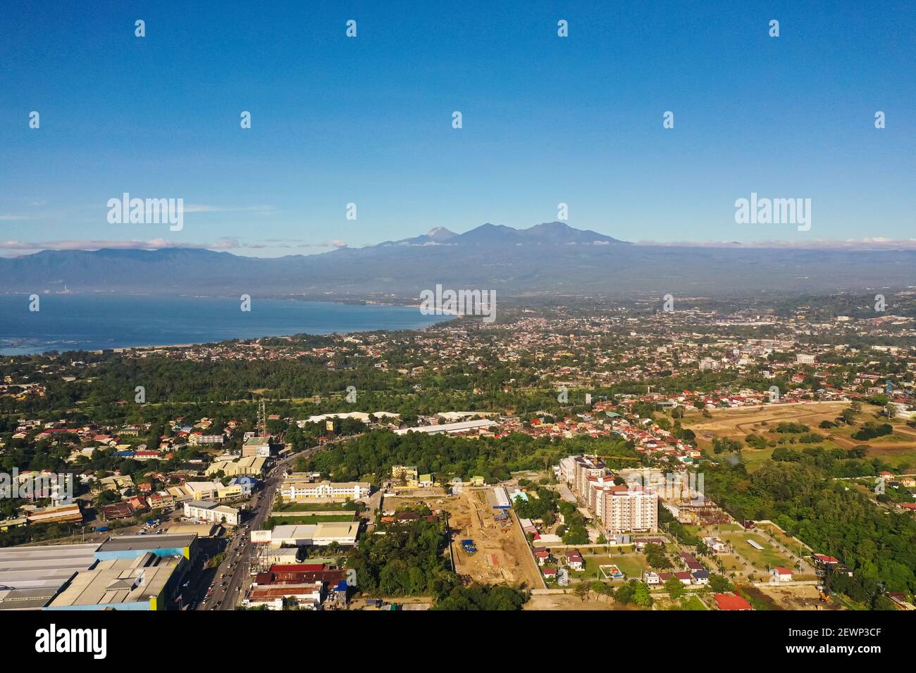 Residential area with dense development in Davao city. The thirdmost