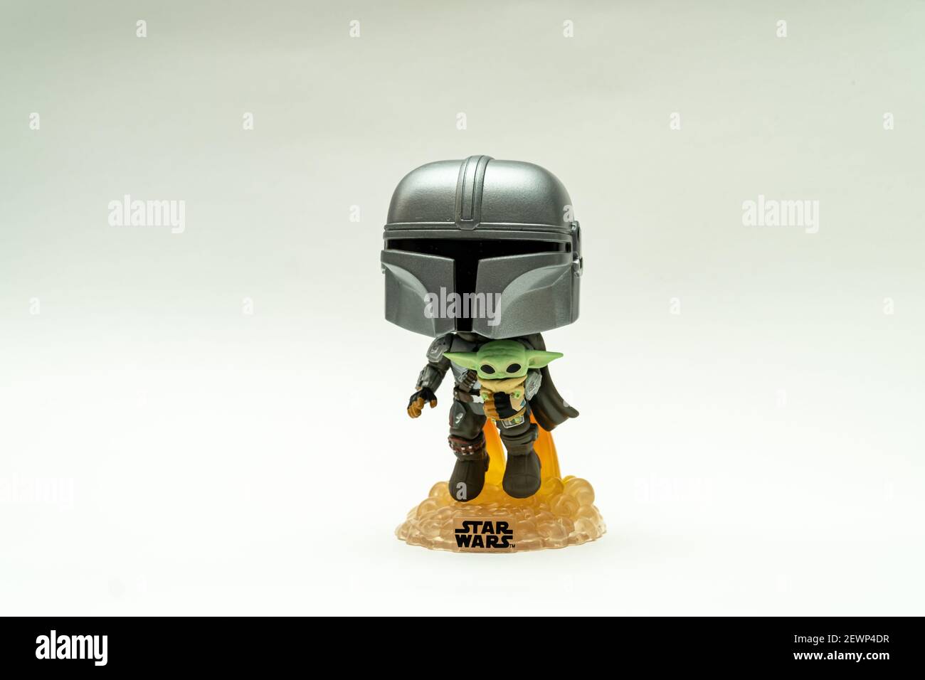 MADRID, SPAIN - Mar 02, 2021: A horizontal shot of the funko pop from The  Mandalorian with the child with rocking head from star wars Stock Photo -  Alamy