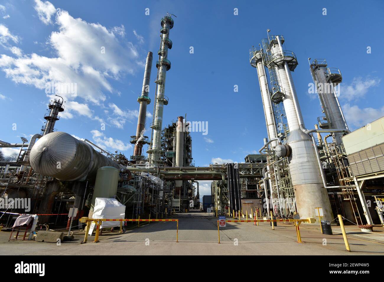 Parkland Fuel's refinery in Burnaby, British Columbia, Canada February