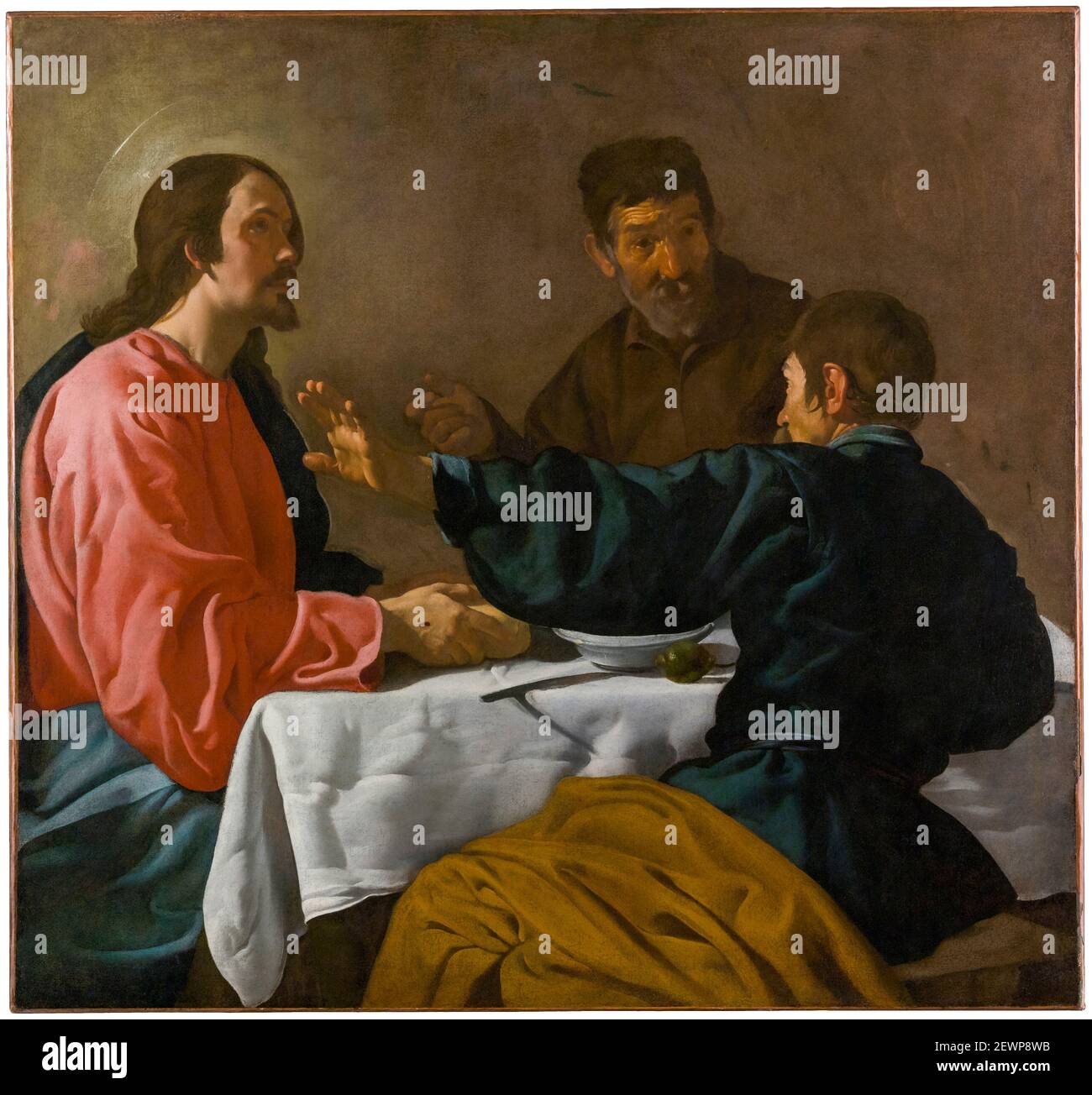 The Supper at Emmaus, painting by Diego Velazquez, 1622-1623 Stock Photo
