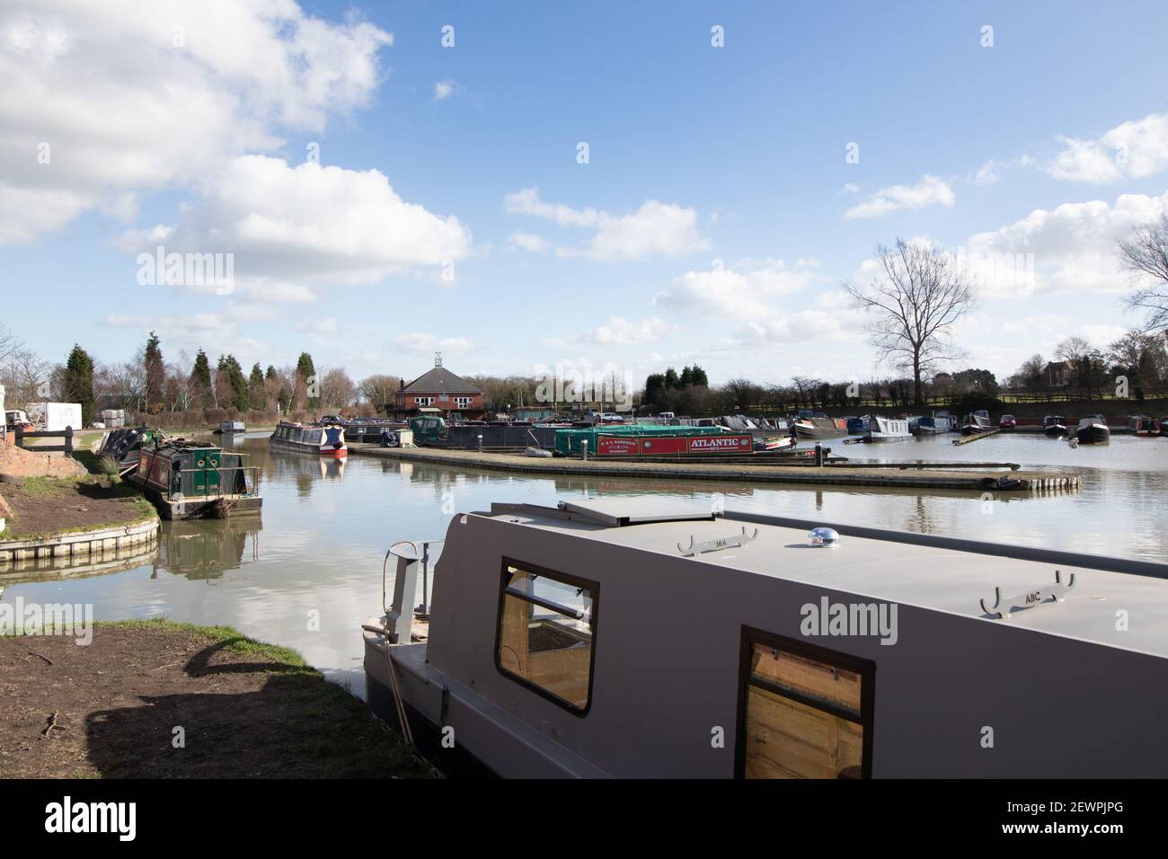 Alvecote Marina, Coventry canal near Tamworth, Staffordshire. Stock Photo