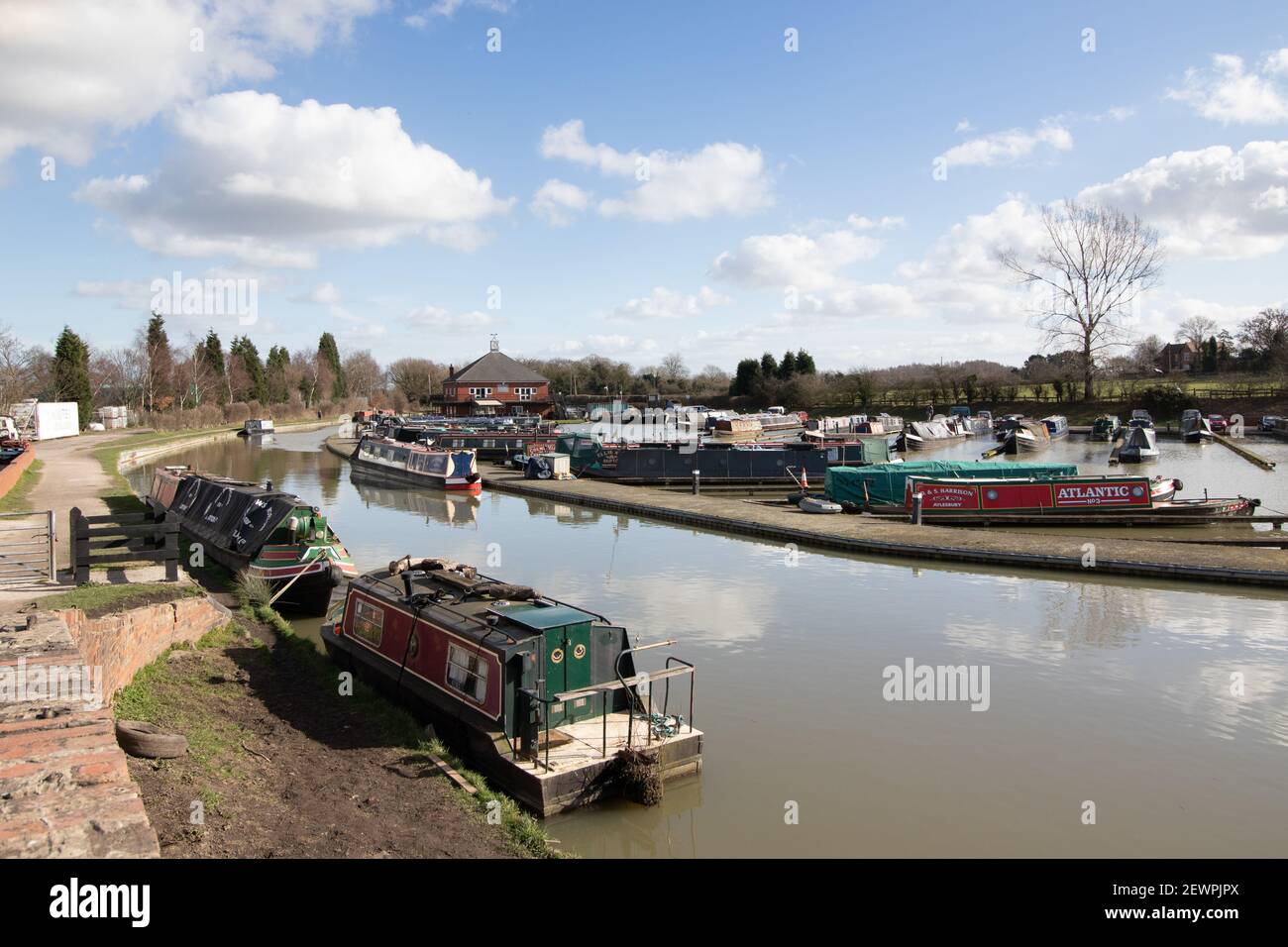 Alvecote Marina, Coventry canal near Tamworth, Staffordshire. Stock Photo
