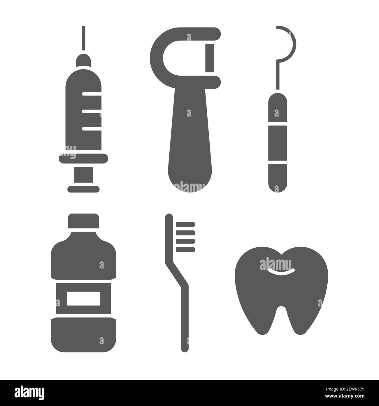 Set Tooth whitening concept, Mouthwash plastic bottle and Dental ...