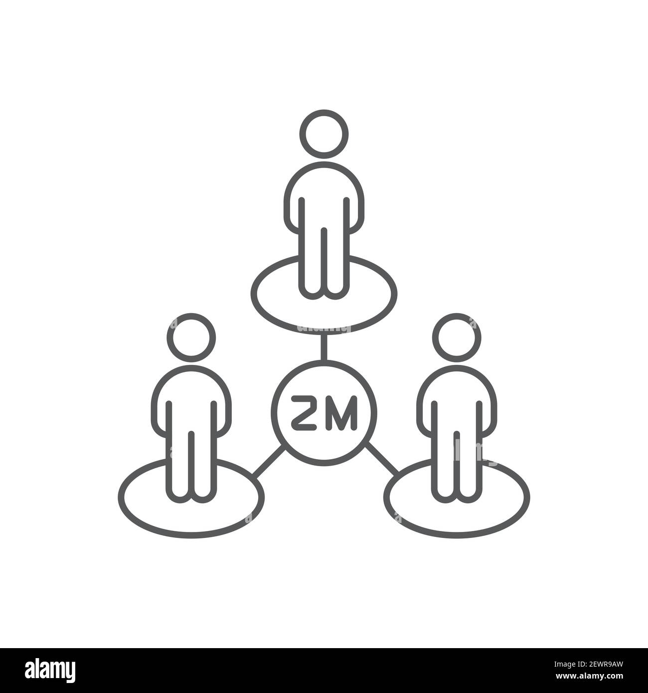 social distancing icon, color, line, outline vector sign, linear style ...