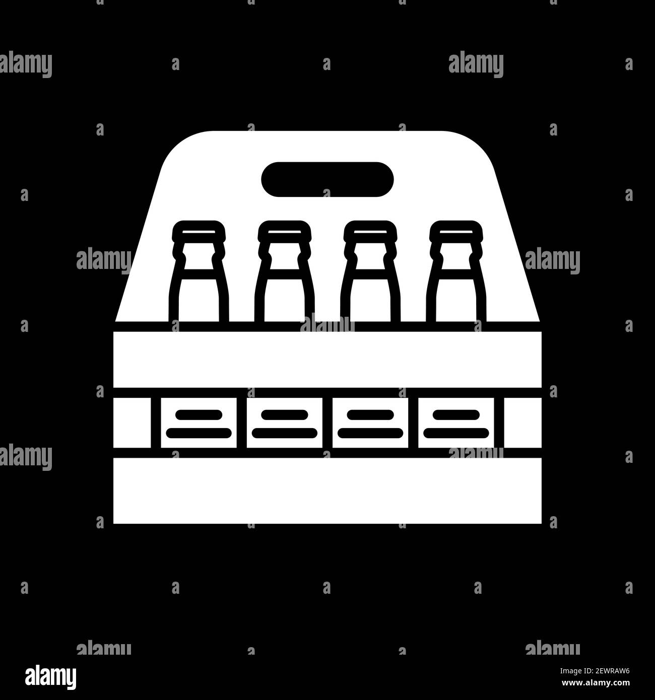 Beer pack dark mode glyph icon Stock Vector Image & Art - Alamy