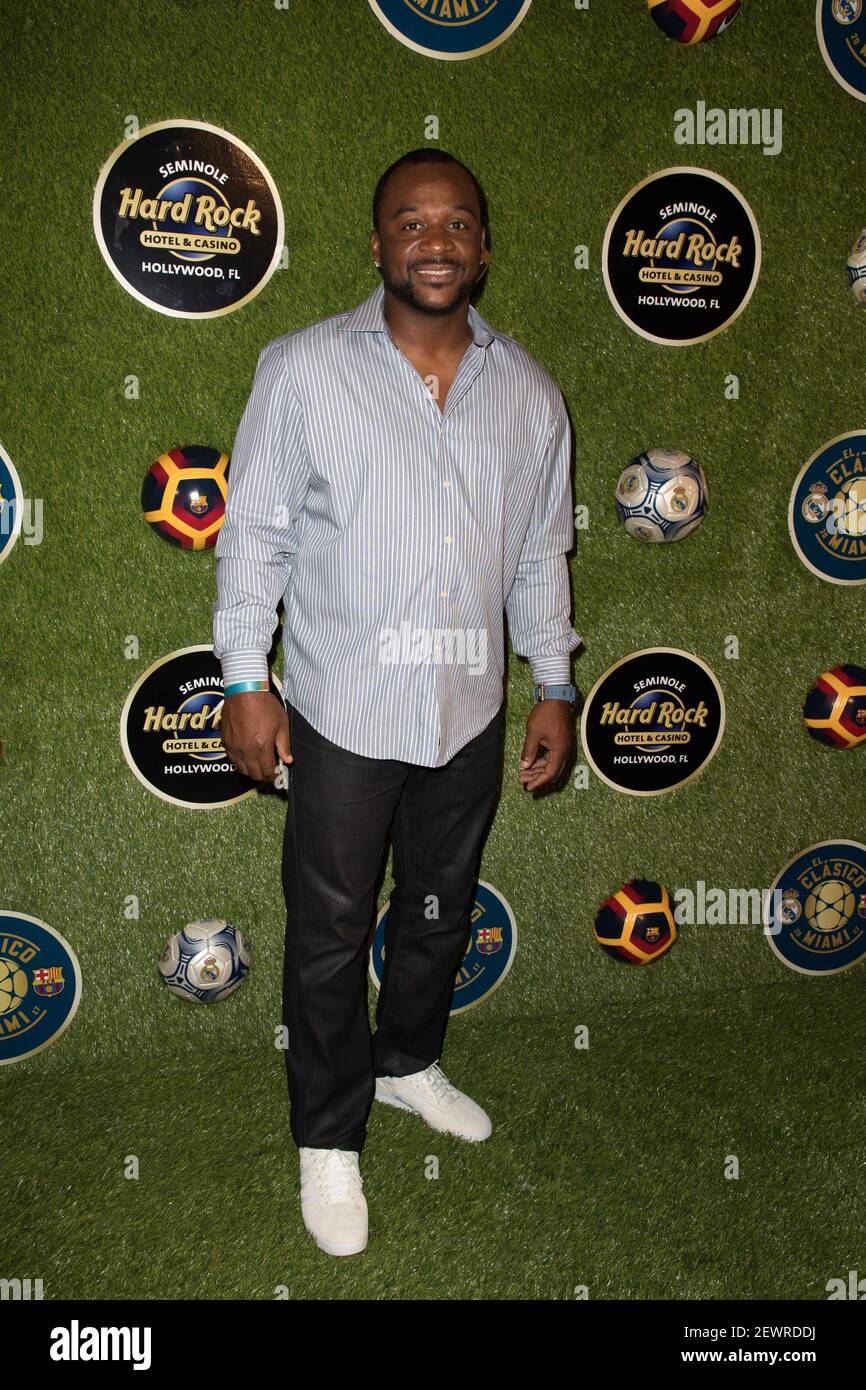 HOLLYWOOD, FLORIDA - JULY 27, 207: Miami Dolphins Alumni Pat Surtain is seen during arrivals at "El Clasico Miami 2017 VIP Party at Hard Rock Live at Seminole Hard Rock Hotel & Casino on July 27, 2-17 in Hollywood, Florida. *** Please Use Credit from Credit Field *** Stock Photo