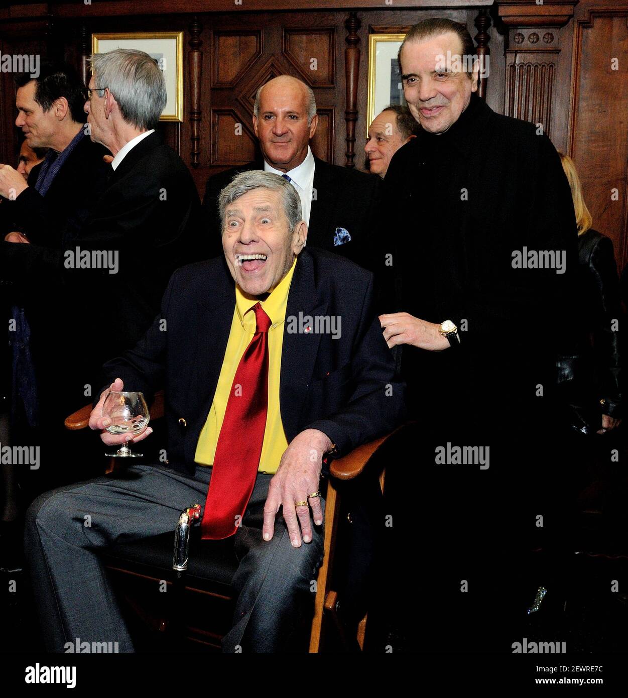 Actor-comedian Jerry Lewis with actor Chazz Palminteri at Jerry Lewis
