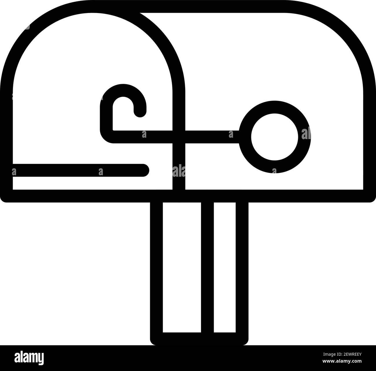 Post box icon. Outline post box vector icon for web design isolated on white background Stock