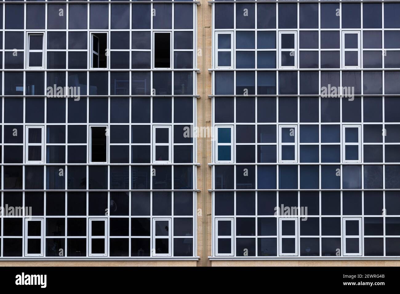 facade of a touristic building in the beach of laredo in spain Stock Photo