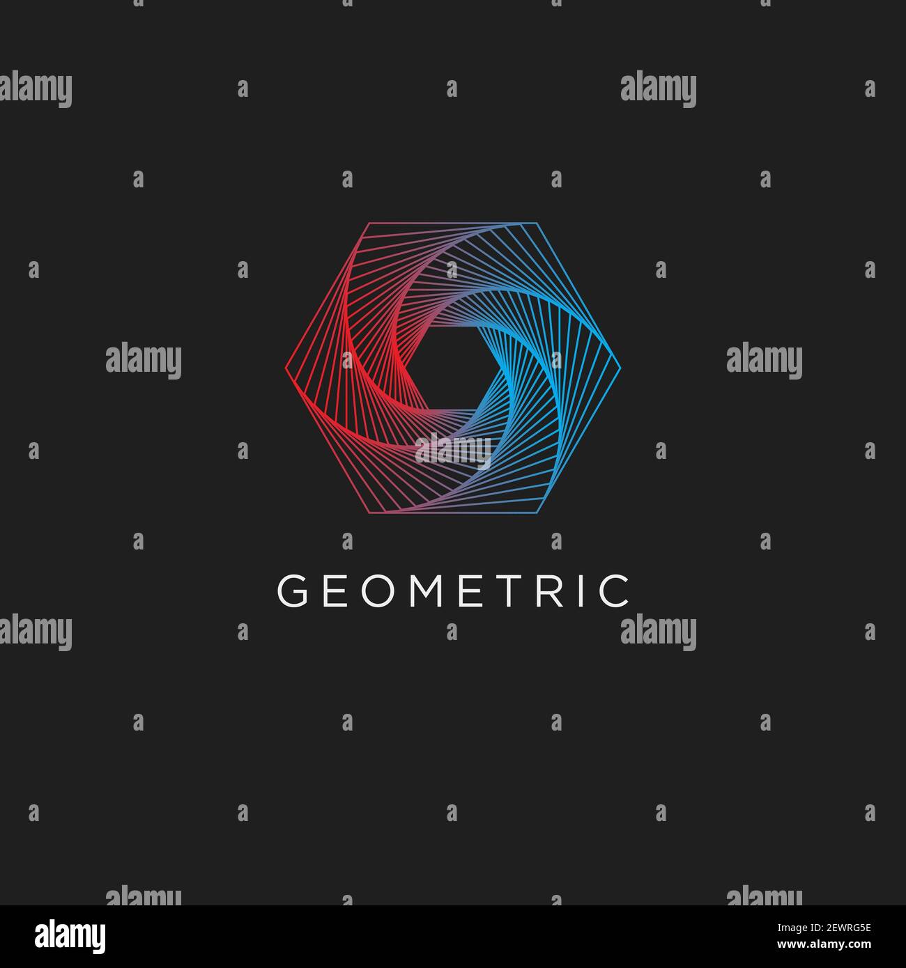 Geometric line art minimal logo design, gradient shapes and abstract ...