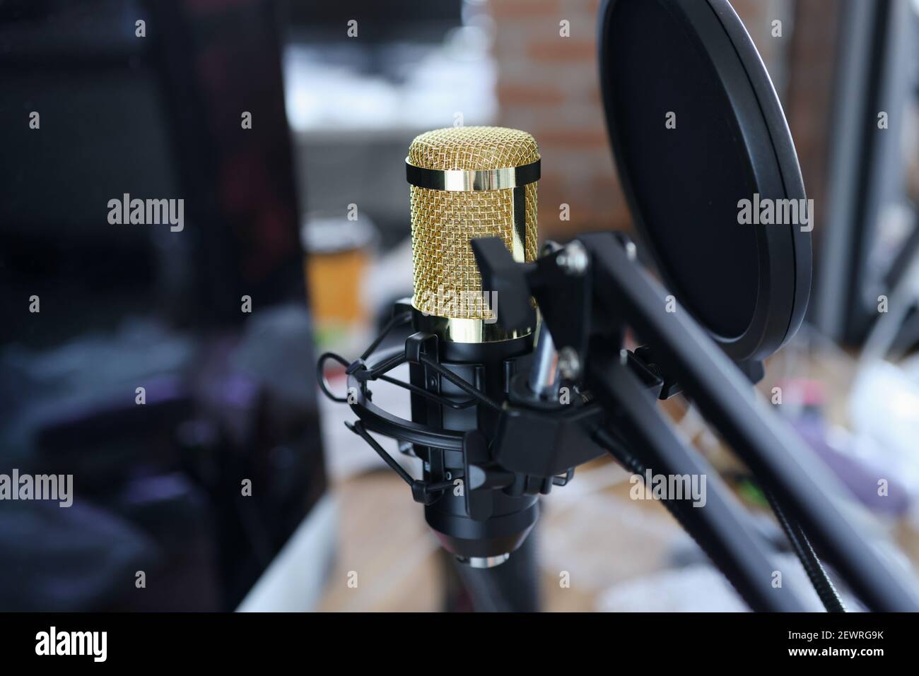 Studio microphone for recording, karaoke, streaming and blogging Stock Photo Alamy